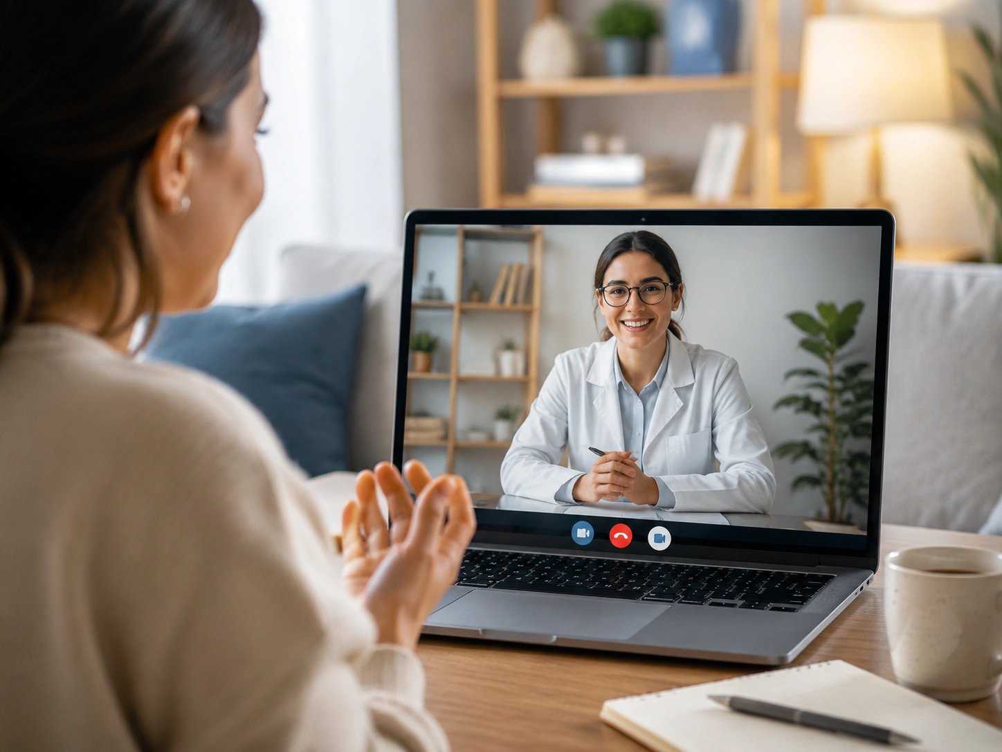Warm Telehealth Consultation at Home